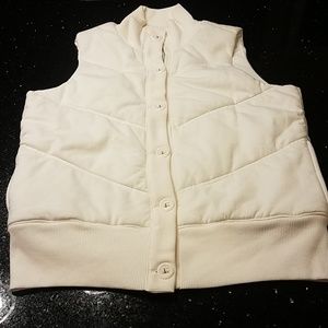 White Old Navy Puffer Vest